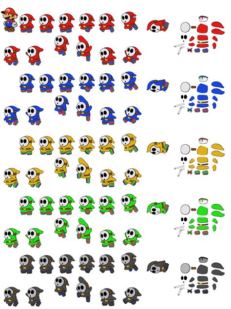 Custom Edited Mario Customs Shy Guys Paper Mario Style The