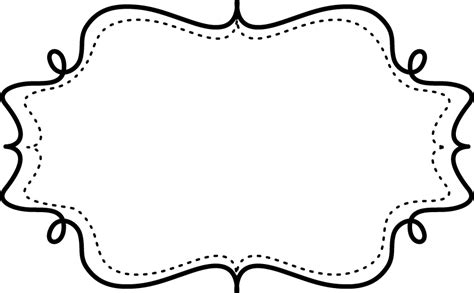 A Black And White Drawing Of A Frame With Stitching On The Edges To