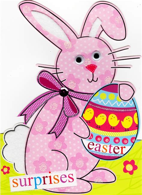 Cute easter bunny sitting in a basket. Cute Bunny Shaped Easter Greeting Card | Cards