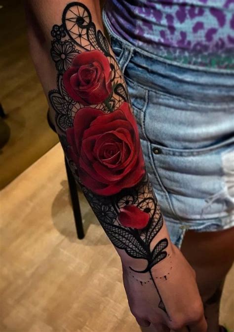 45 Lace Tattoos For Women Cuded Rose Tattoos For Women Lace