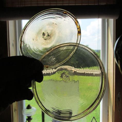 12 Hand Blown 19thc Bullseye Glass Architectural Window Panes Sold On