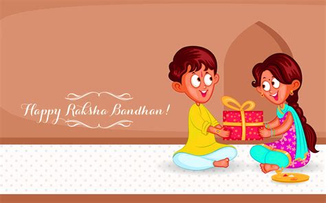 Happy Raksha Bandhan Cartoon Hd Wallpaper