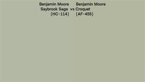 Benjamin Moore Saybrook Sage Vs Croquet Side By Side Comparison