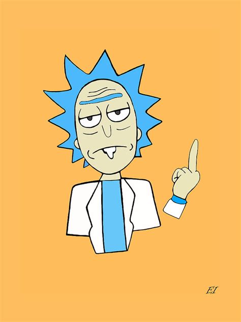 Rick And Morty Drawings Middle Finger