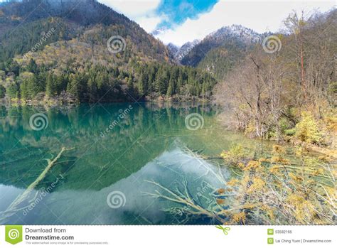 Azure Lake Jiuzhaigou Valley Was Recognize By Unesco As A World