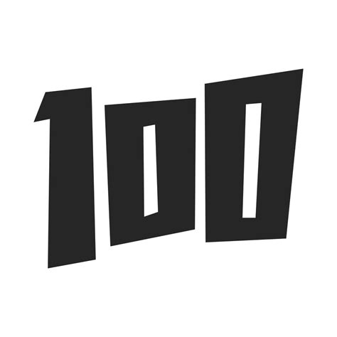 Number 100 One Hundred Cool Trendy Text Graphic 554094 Vector Art At