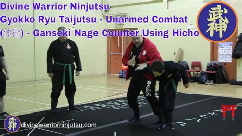 Ganseki Nage Counter Using Hicho Gyokko Ryu Taijutsu Unarmed Combat