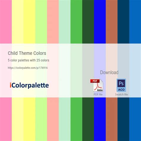 Child Theme Colors Curated Collection Of Color Palettes