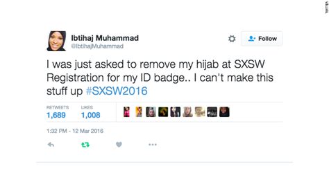 Olympic Fencer Asked To Remove Hijab For Sxsw Photo Mar 12 2016