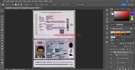 Bangladesh Passport Psd Template V Fakedocshop