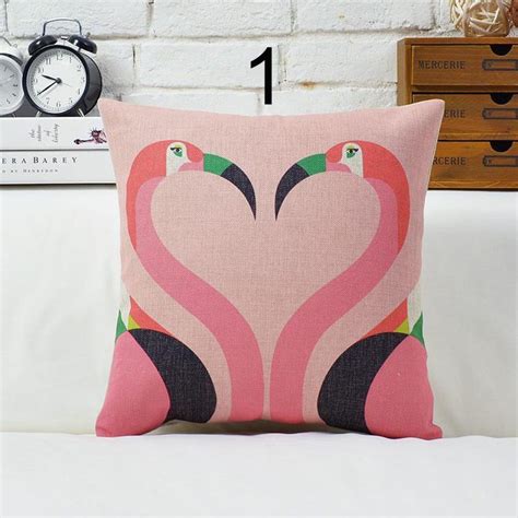 Új kreatív állat csókot nyomott párnahuzat tukánok majom rózsaszín flamingó dekoráció kanapé ...