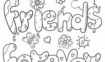 Coloring Pages Friend Friends Forever Colorings Printable
