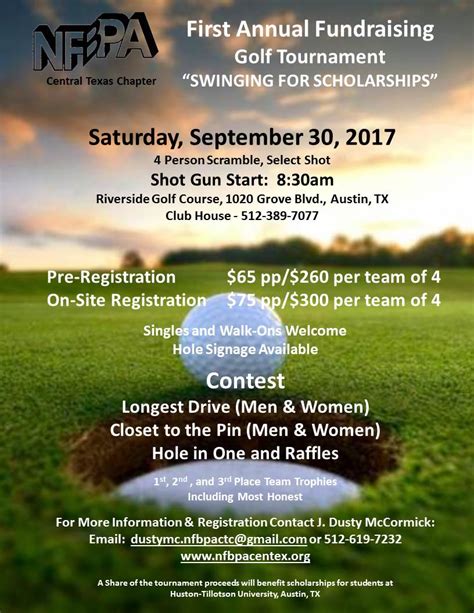 First Annual Fundraising Golf Tournament Swinging For Scholarships