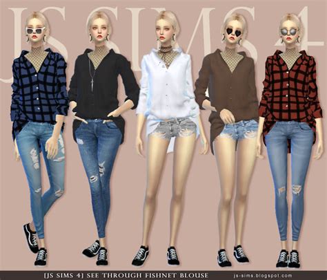 My Sims 4 Blog Fishnet Blouse By Js Sims 4