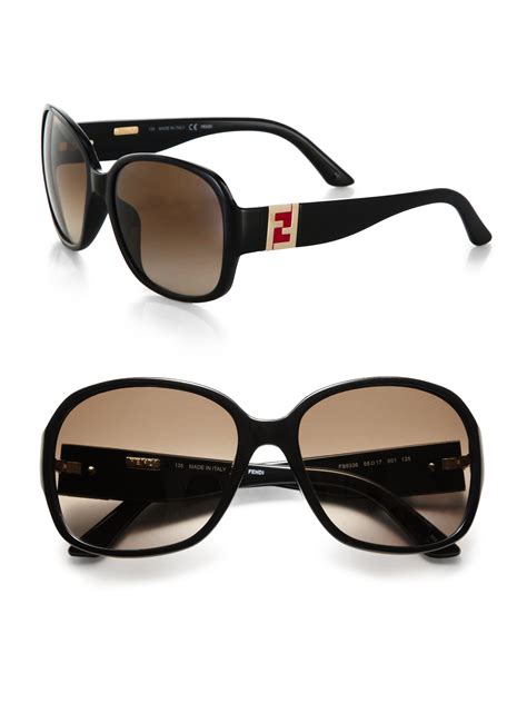 Fendi Classic Oversized Square Sunglasses In Black Lyst