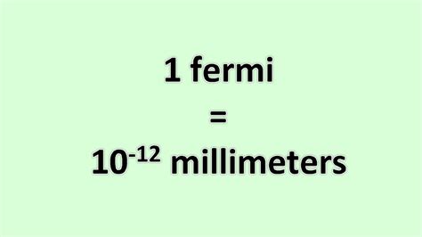 Convert Fermi To Millimeter Excelnotes