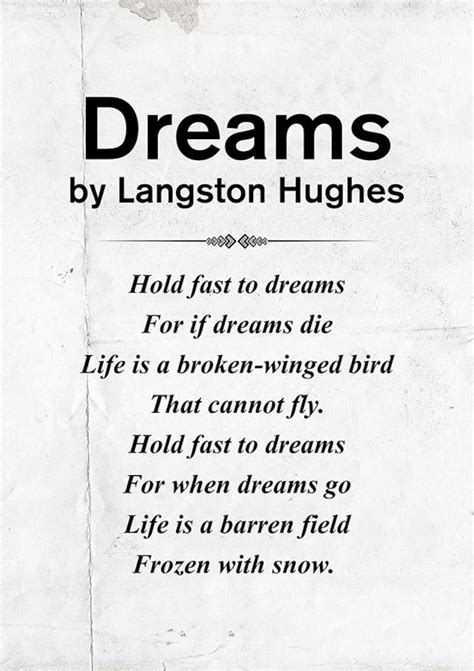 Dreams Poem by Langston Hughes Langston Hughes poetry | Etsy