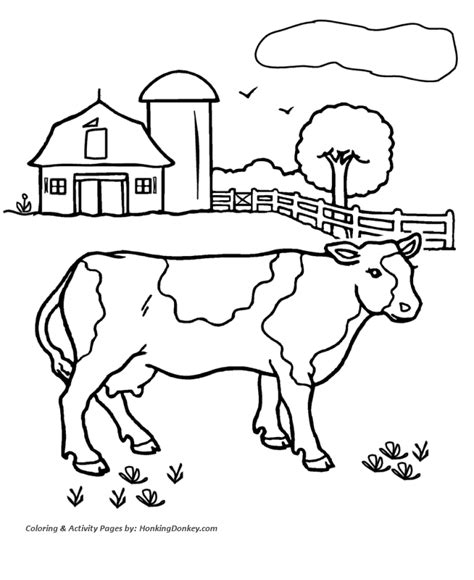 Cow Coloring Pages Printable Farm Cow Coloring Page Cow Coloring