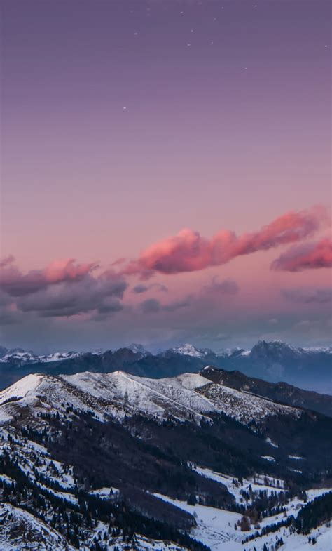 1280x2120 Mountains Starry Sky Night Snow Dolomites Italy 4k Iphone 6