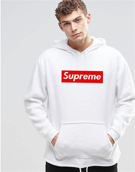 Supreme White Pullover Hoodie Hoodies White Pullovers Pullover