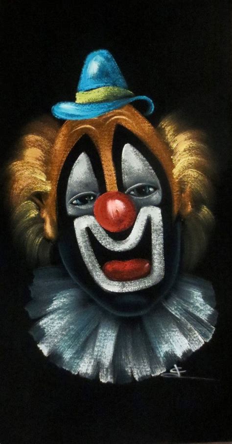 Vintage Clown Velvet Painting Etsy Velvet Painting Vintage Clown