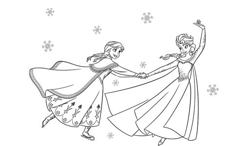 Ausmalbilder Elsa Und Anna Freie Zeichnung 2021