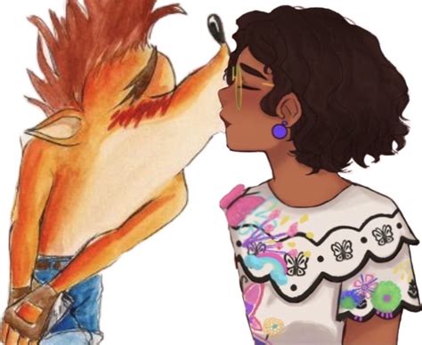 Crash Bandicoot And Mirabel Madrigal Kiss By Robatorp On Deviantart