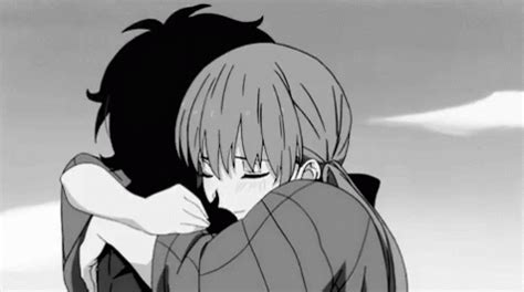 Anww Hug GIF Anww Hug Kiss Discover Share GIFs Shizuku And Haru