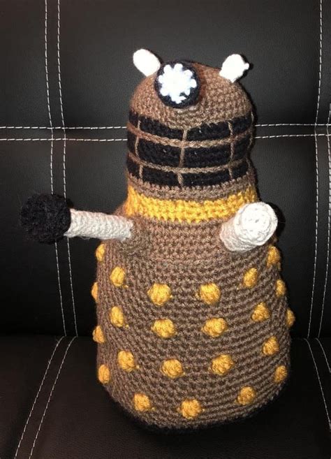 Crochet Dalek Stuffy Etsy Crochet Wood Crochet Hook Dalek