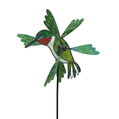 Dual Motion Hummingbird Pinwheel Spinner