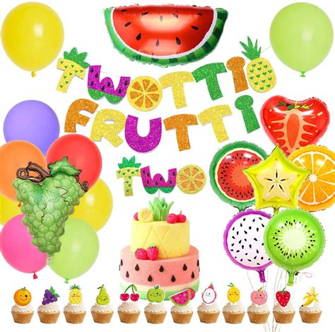 Tutti Frutti Birthday Decorations Twotti Frutti Banner 2nd Birthday