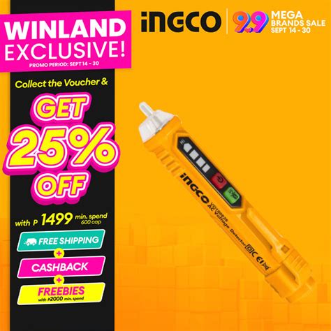 Ingco By Winland Non Contact Ac Power Test Voltage Detector 12v~1000v