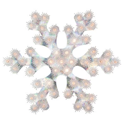 Northlight 12 Lighted Holographic Snowflake Christmas Window Decoration