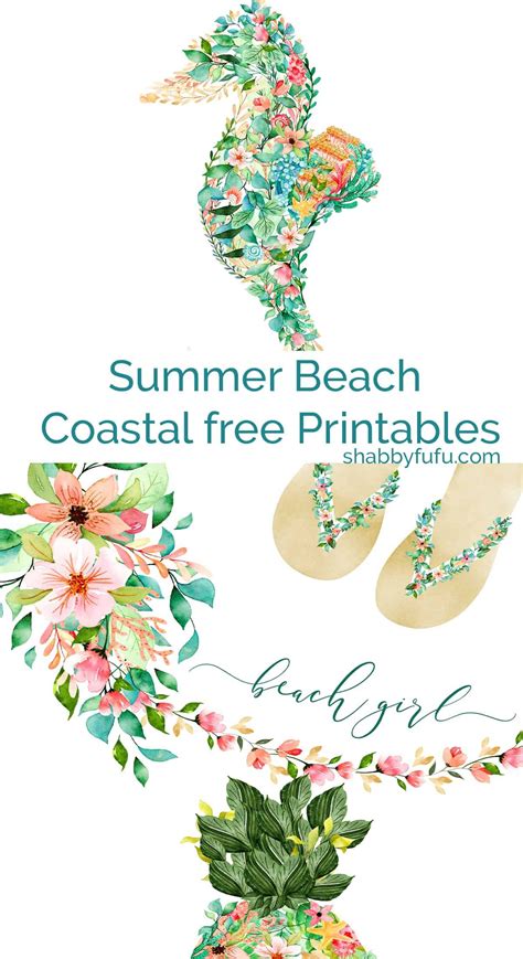 Summer Beach Coastal Printables Wall Printables Free