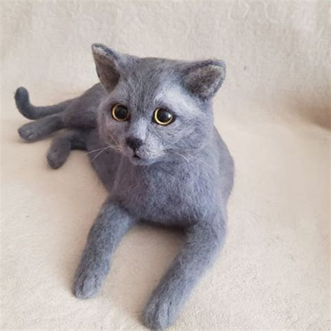 Custom Stuffed Cats Sculptures Life Look Realistic Kitten Etsy