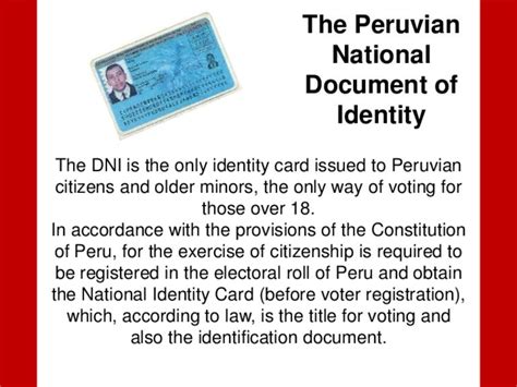 Dni The Peruvian National Document Of Identity
