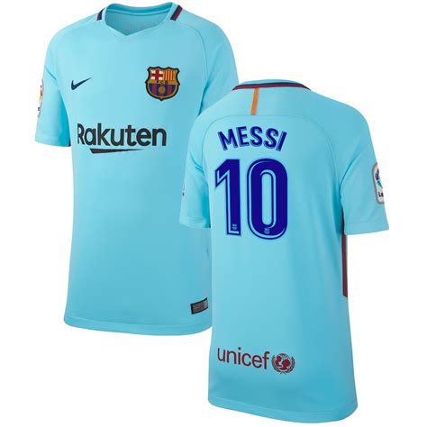 Nike Lionel Messi Barcelona Youth Blue 201718 Away Replica Jersey