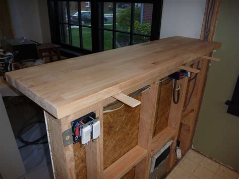 Then used a circle cutting jig attached to my router to make a perfect circle on the top and bottom of the blank. My Stupid House: Building A Sturdy Half Wall Bar Top