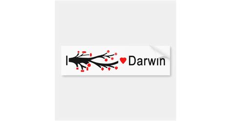 I Heart Darwin Bumper Sticker Uk