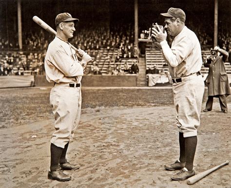 babe ruth and lou gehrig on opening day 1932 r imagesofthe1930s