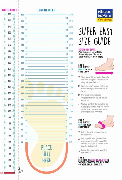 For european shoe sizes there aren't separate sizing systems for adults and children. Foot Measurement Chart Printable Beautiful toddler Shoe ...