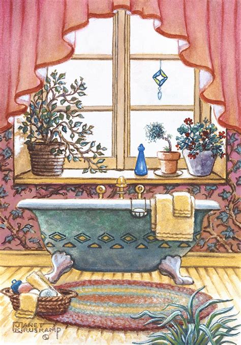 Wait, can you paint a bathtub? Vintage Bathtub I, one of Janet Kruskamp's original oil ...