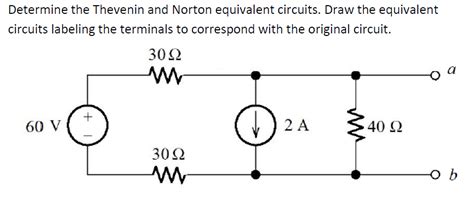 Solved Determine The Thevenin And Norton Equivalent Circu