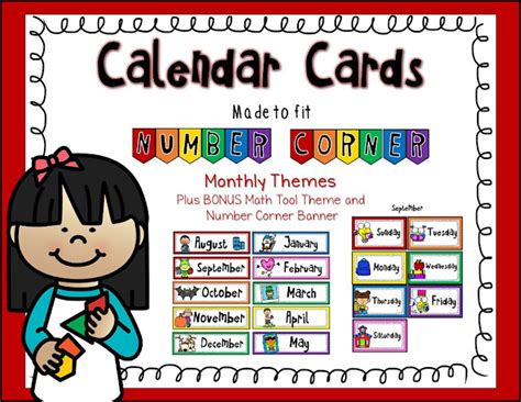 Teach Growing Minds Number Corner Calendar Cards