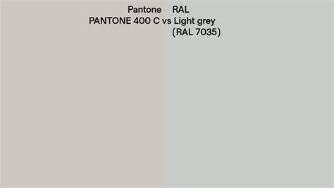 Pantone C Vs Ral Light Grey Ral Side By Side Comparison