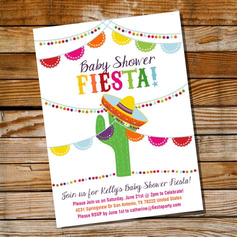 Baby Shower Ideas Mexican Fiesta Baby Shower Invitation For A Girl Or Boy