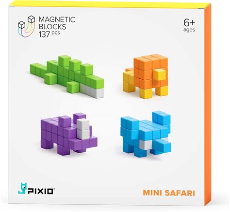 Pixio Mini Safari Magnetic Blocks Building Toys In Pixel