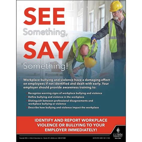 See Something Say Something Construction Safety Poster