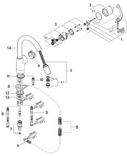 Items must be in new. 7 Pics Grohe Ladylux Kitchen Faucet Parts Diagram And View ...