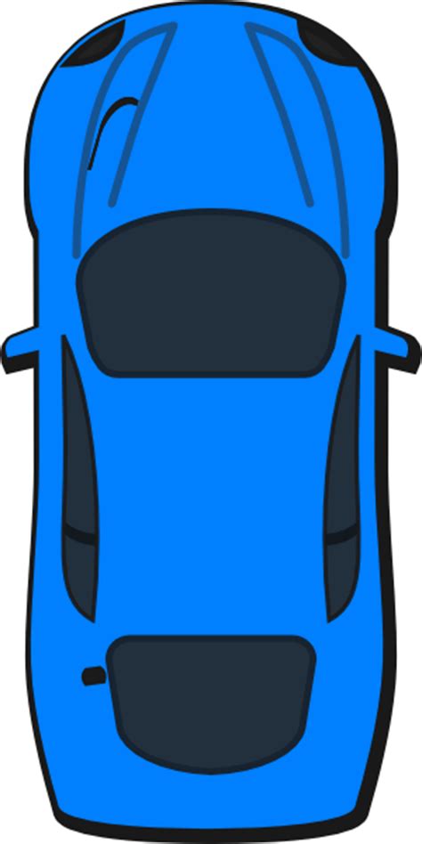 Blue Car Top View 90 Clip Art At Vector Clip Art Online